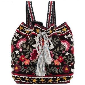 Johnny Was Jwla Emilia Cotton Embroidered back pack.